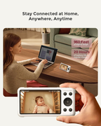 5" 1080P Smart Baby Monitor Camera with WiFi, Night Vision & Cry Detection
