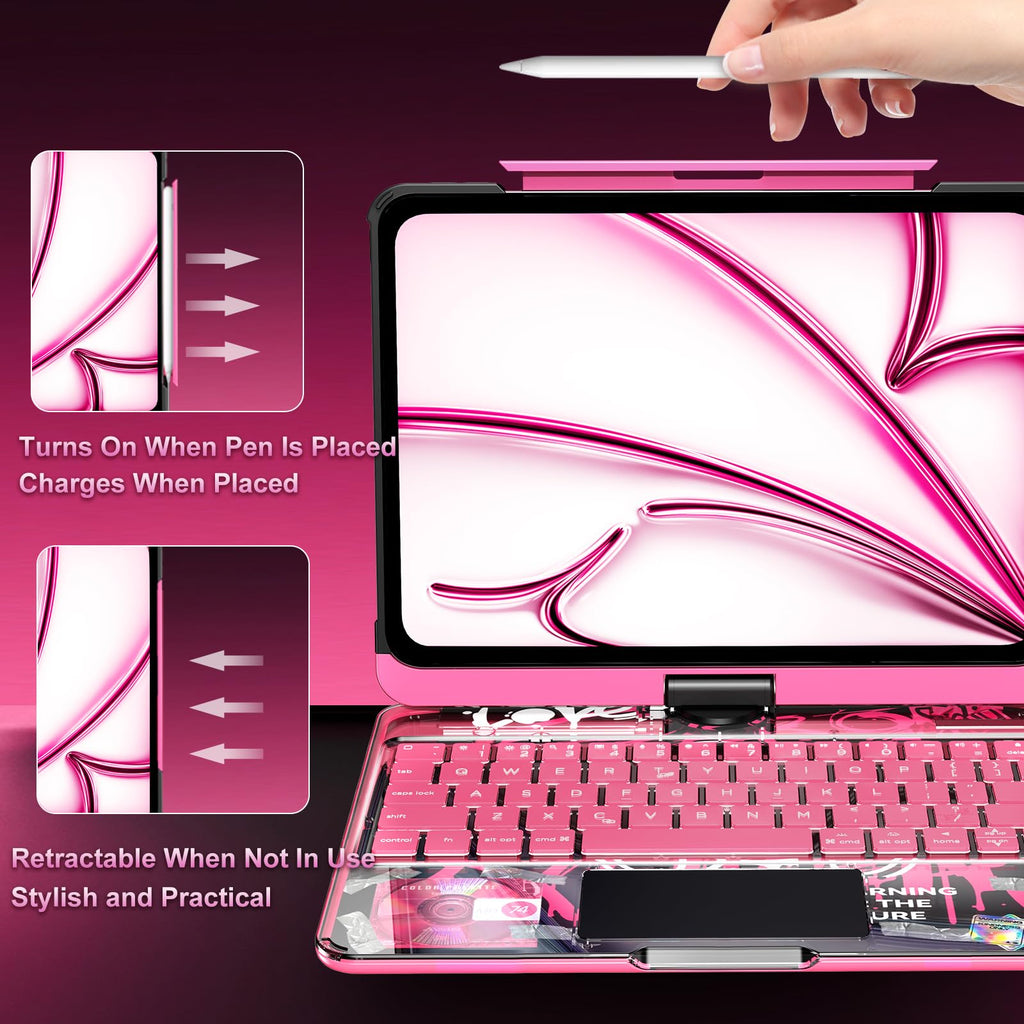 En 103 360° Transparent iPad Keyboard Case