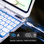En 105 360° Transparent iPad Keyboard Case